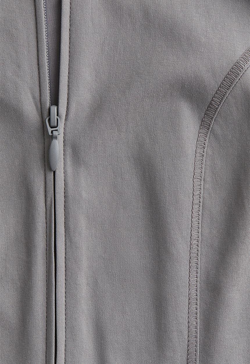 H&M - Collared zip-through top - grey
