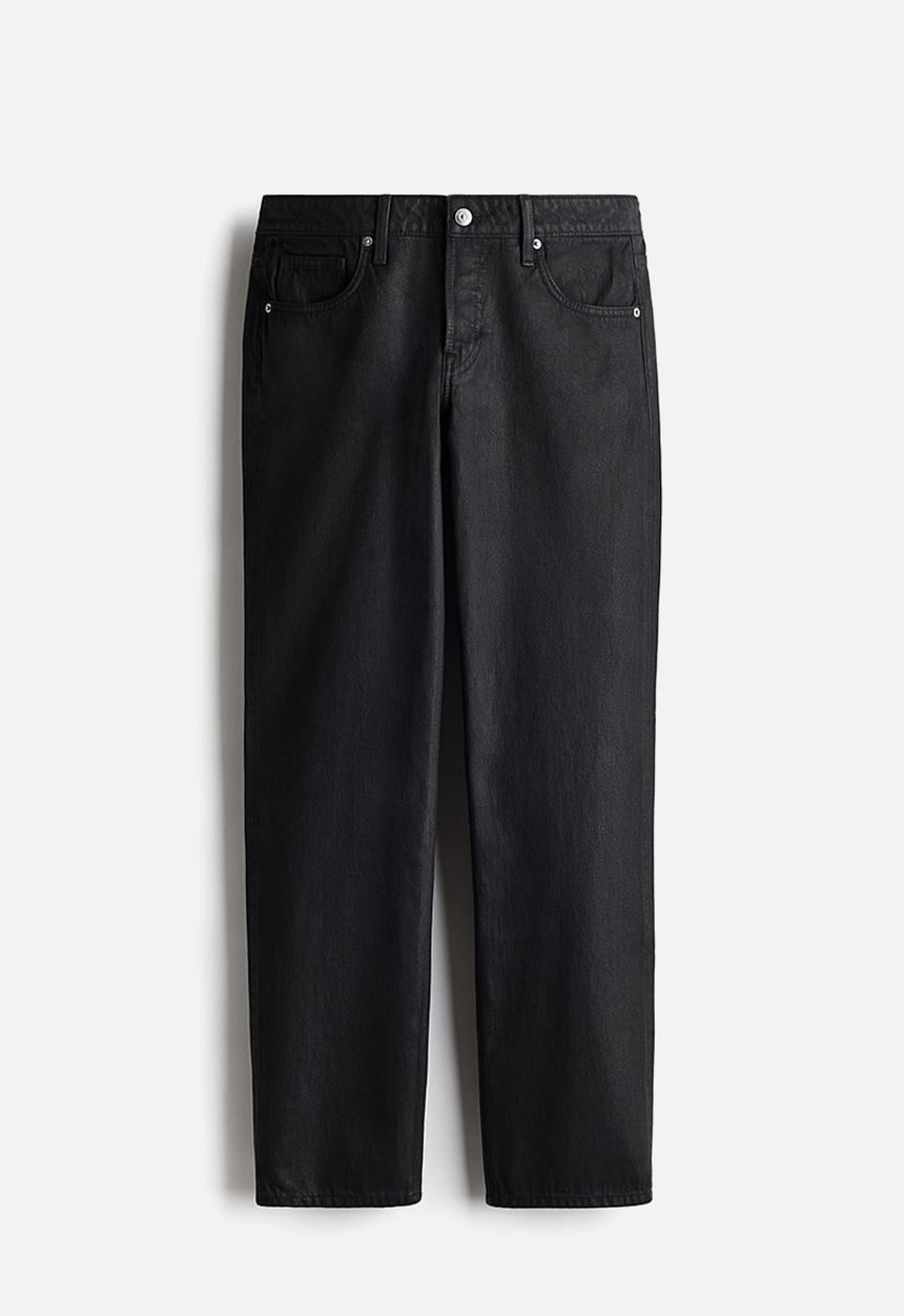H&M - Straight low jeans - black coated