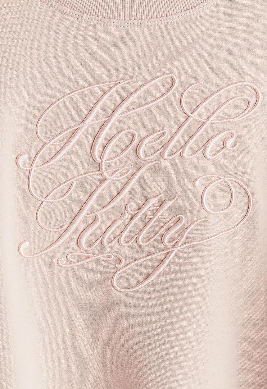 H&M - Oversized printed sweatshirt - light dusty pink hello kitty