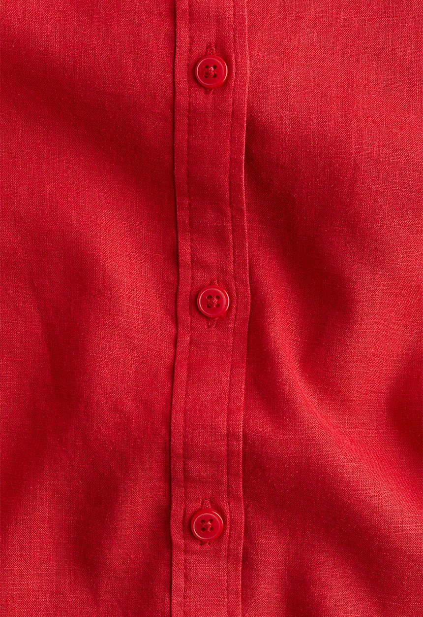 H&M - Linen-blend blouse - red