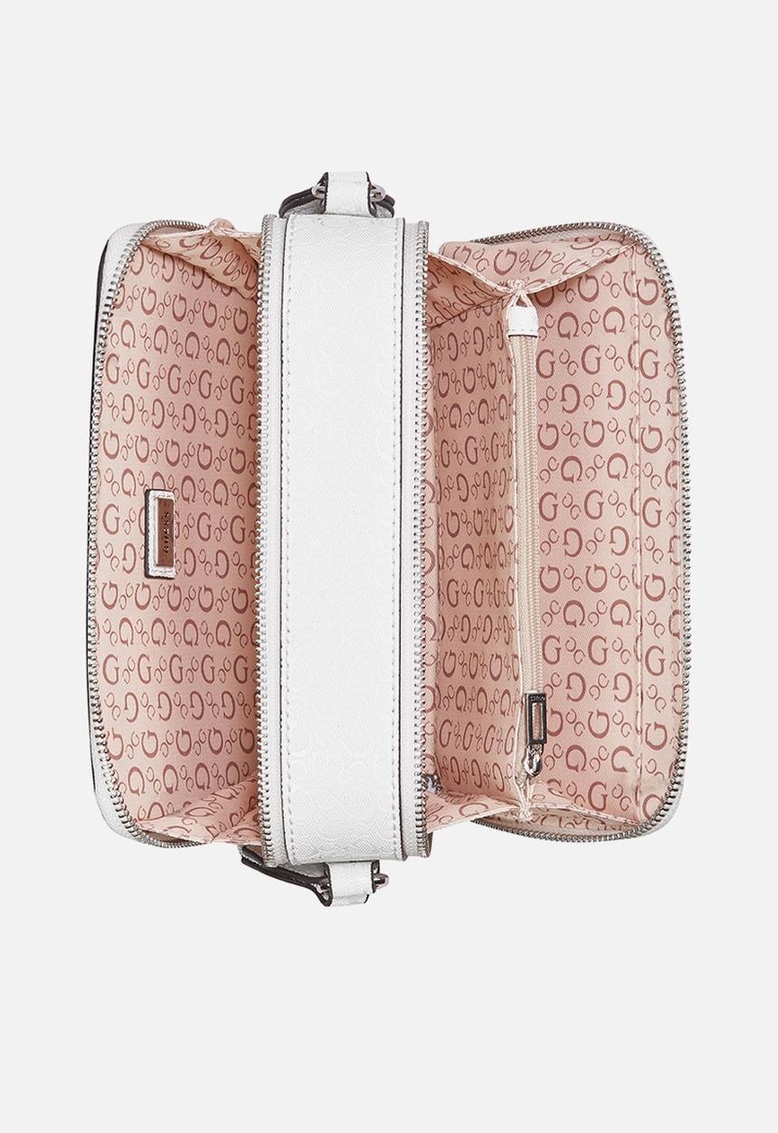 GUESS - Amanza mini crossbody top zip - white multi
