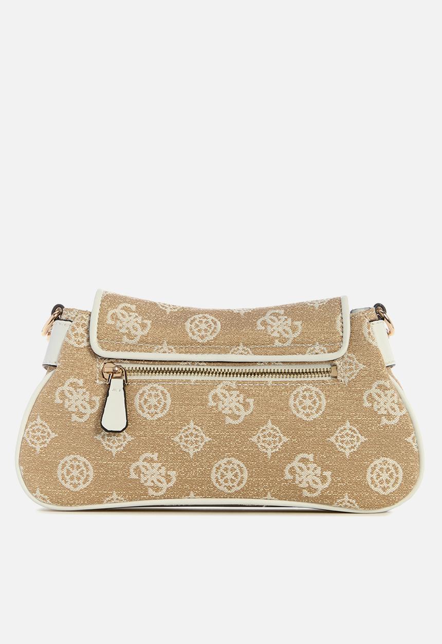 GUESS - Beyza flap shoulder bag - white logo