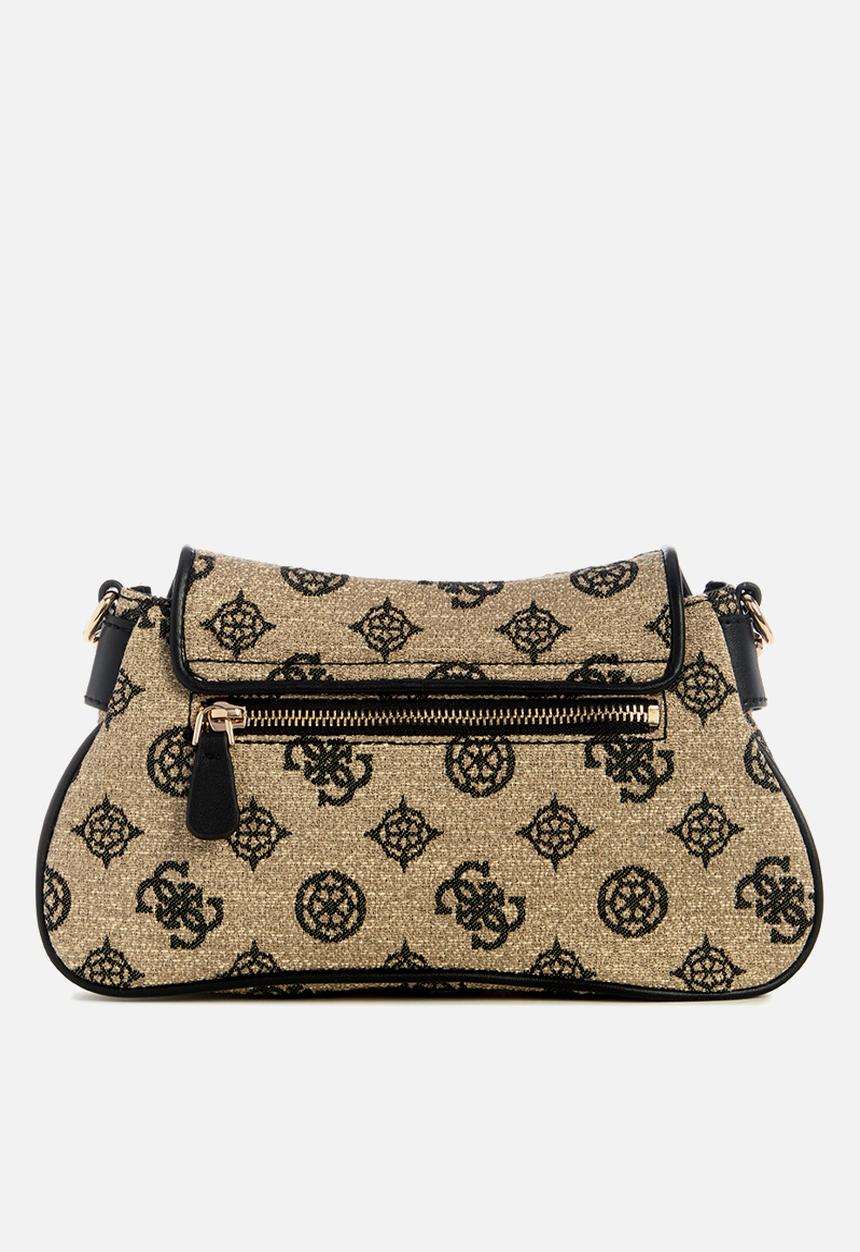GUESS - Beyza flap  shoulder bag - black logo