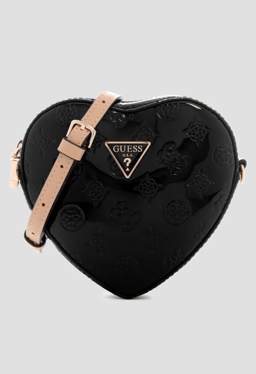 GUESS - Arnela mini heart bag cross-body bag - black logo