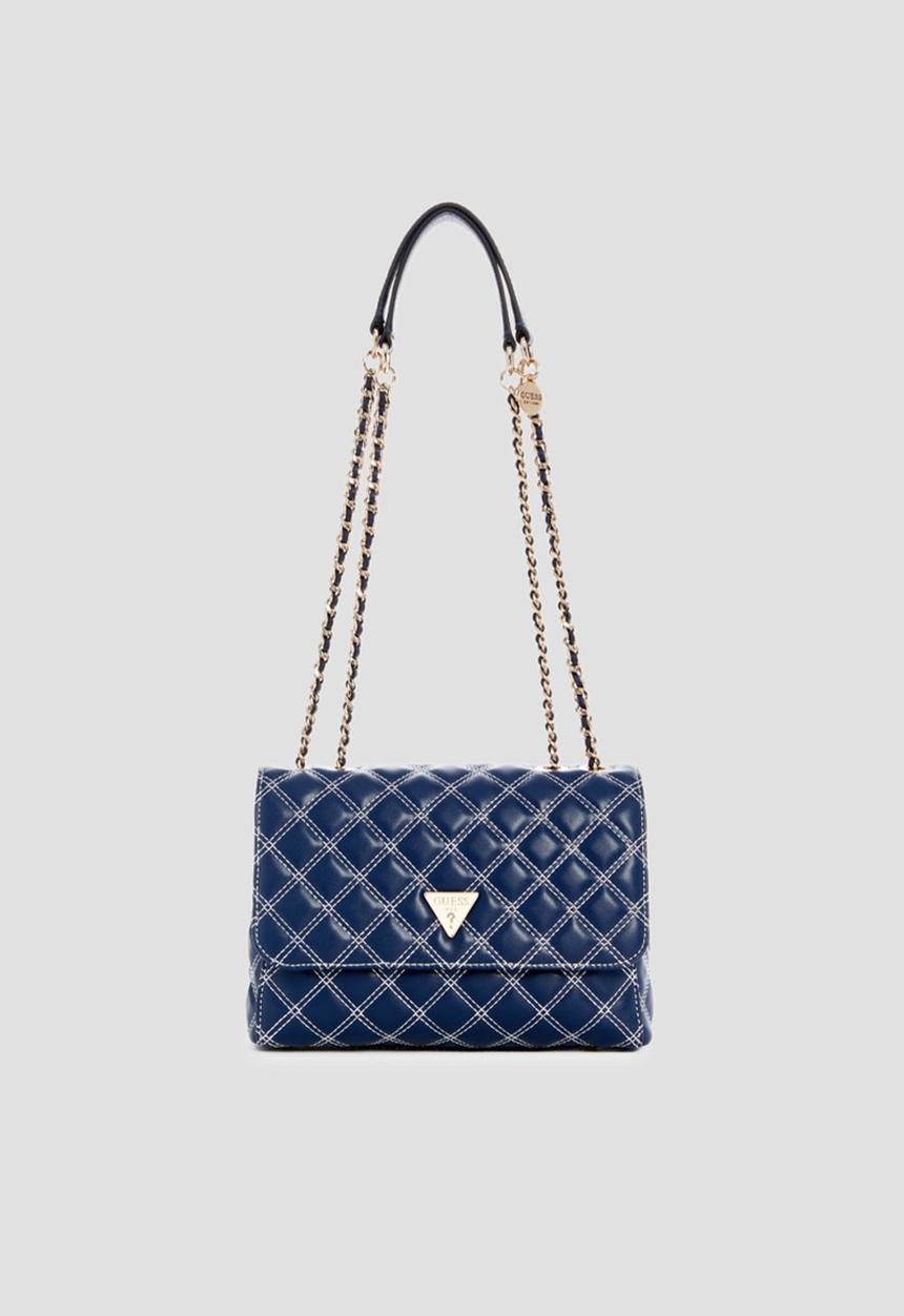 GUESS - Cruise vibe cnvrtble flap cross-body bag - navy/white