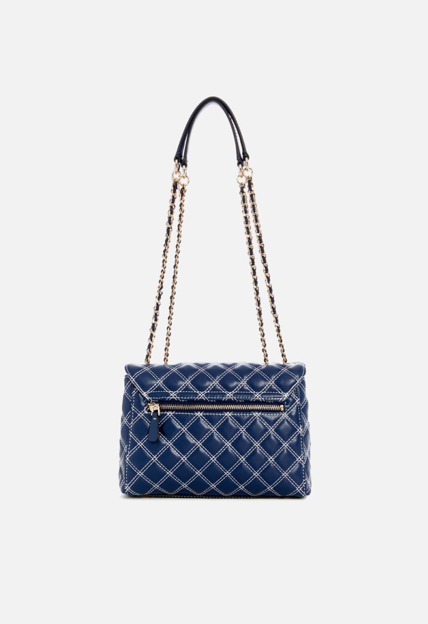 GUESS - Cruise vibe cnvrtble flap cross-body bag - navy/white