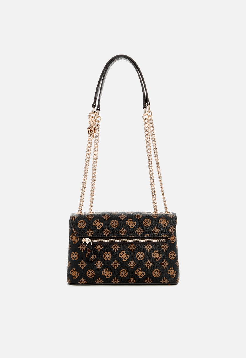 GUESS - Daryna convertible flap cross-body bag - mocha logo