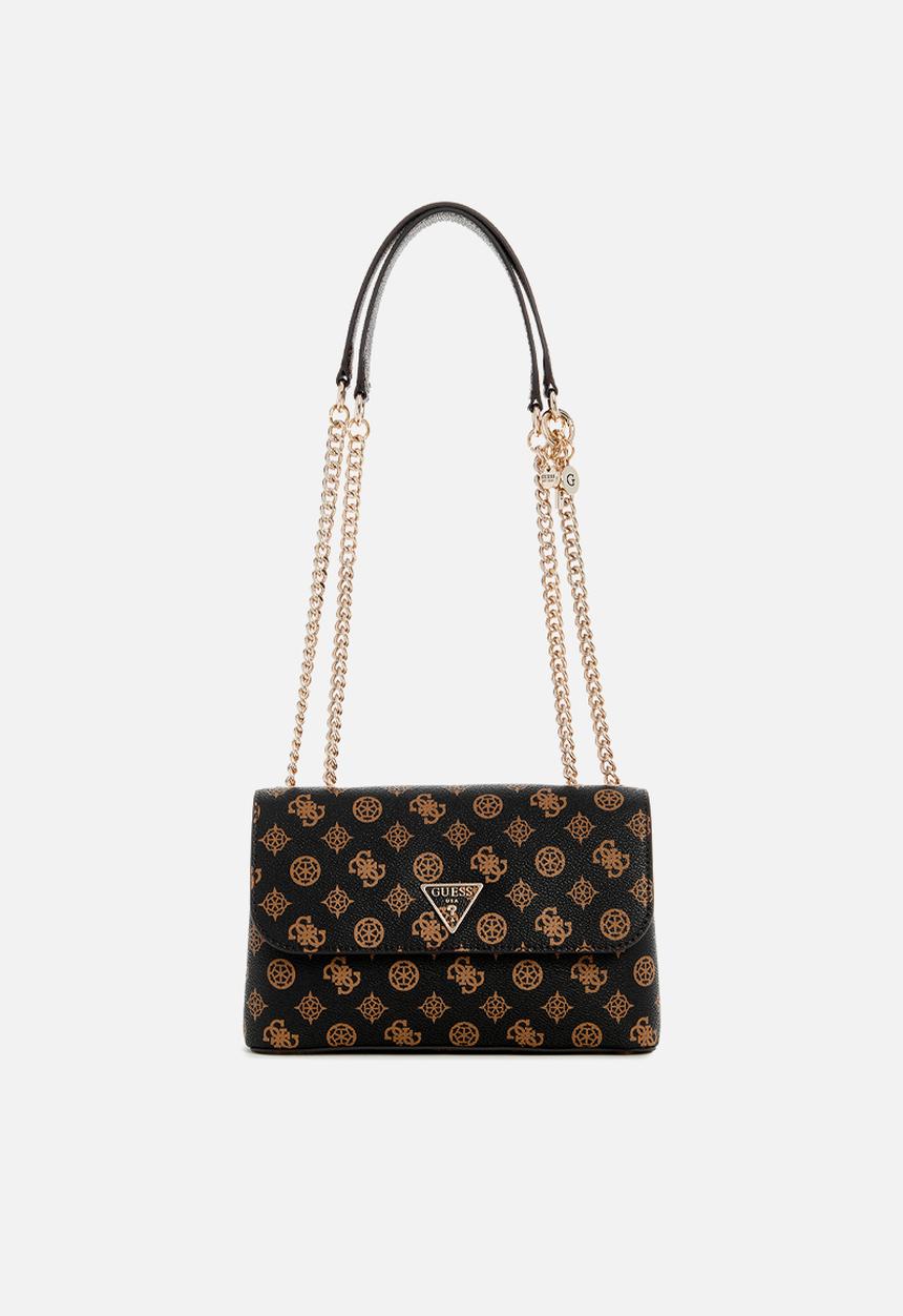 GUESS - Daryna convertible flap cross-body bag - mocha logo