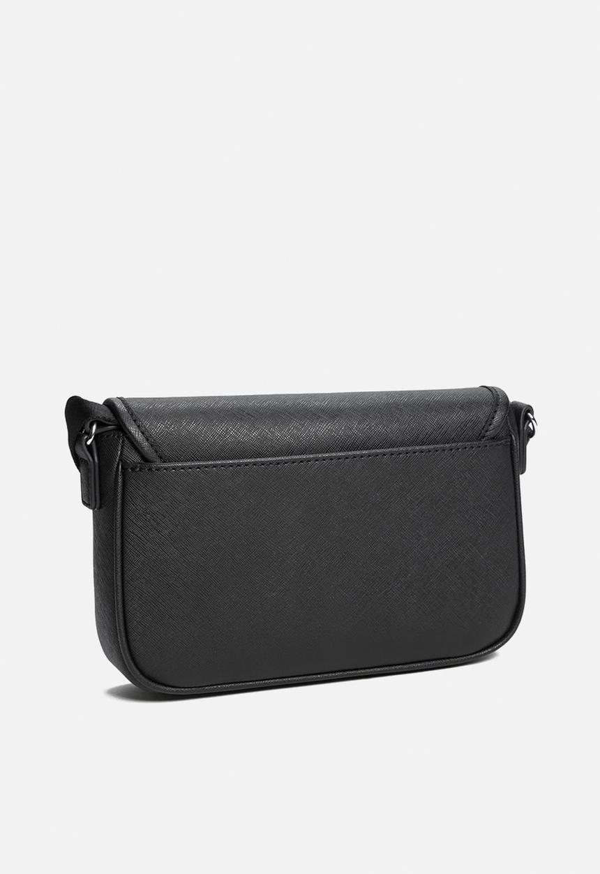 GUESS - Haddington mini flap crossbody bag - black