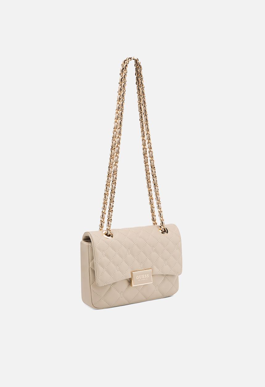 GUESS - Gwyn mini flap crossbody bag - french vanilla