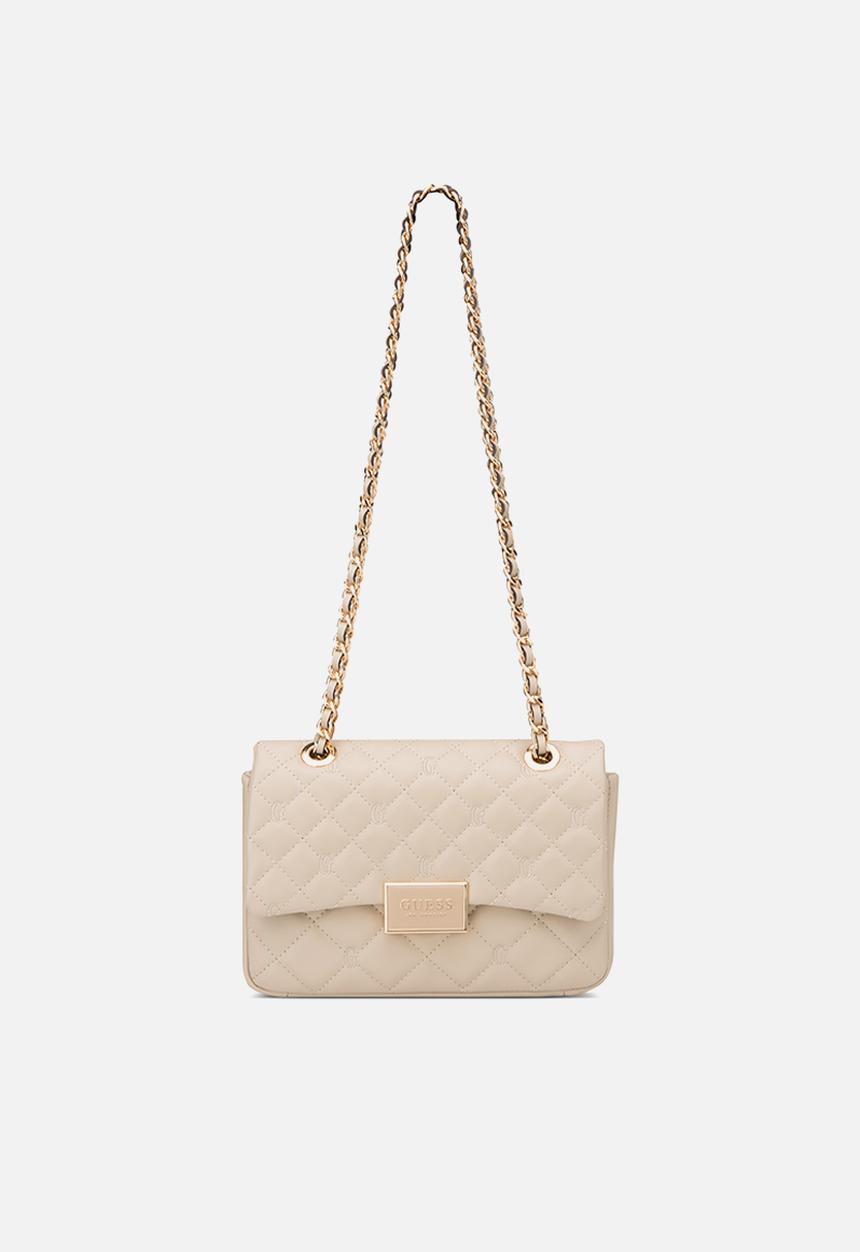 GUESS - Gwyn mini flap crossbody bag - french vanilla