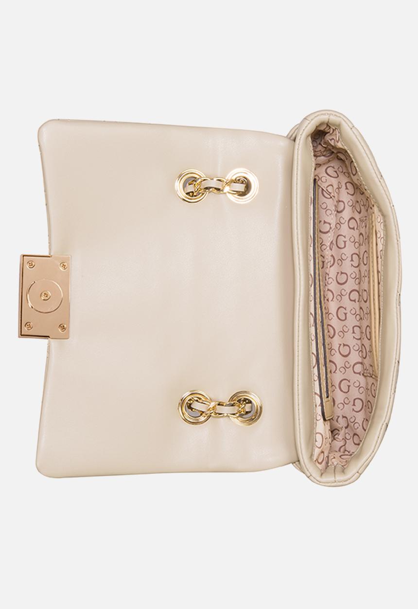 GUESS - Gwyn mini flap crossbody bag - french vanilla