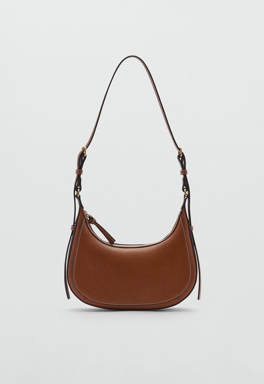 MANGO - Crossbody bag lake - leather-brown