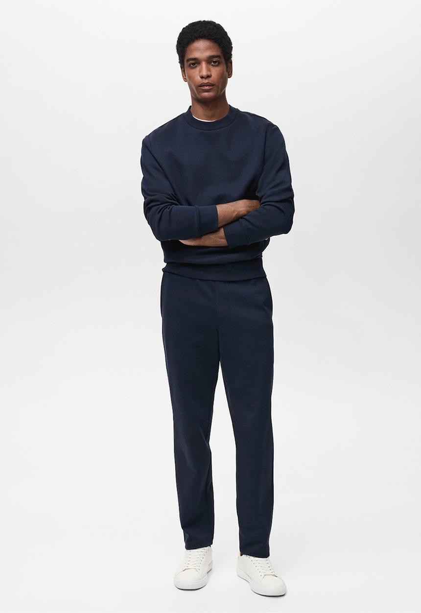 MANGO - Trousers nolepant - navy blue