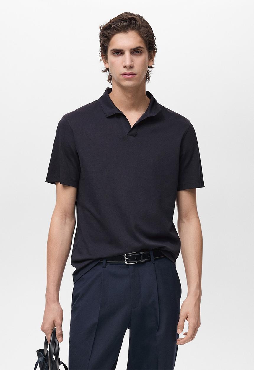 MANGO - Poloshirt taga - navy blue