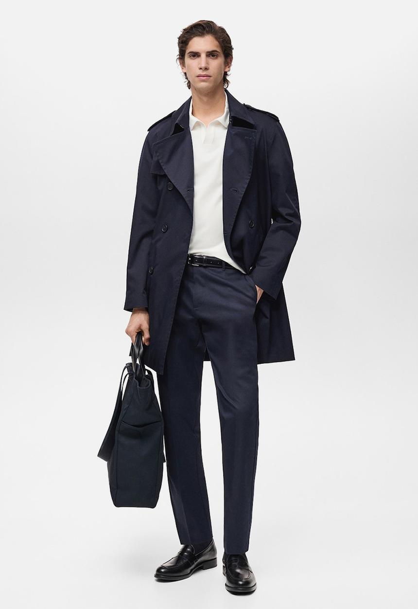 MANGO - Trousers dublino - navy blue 