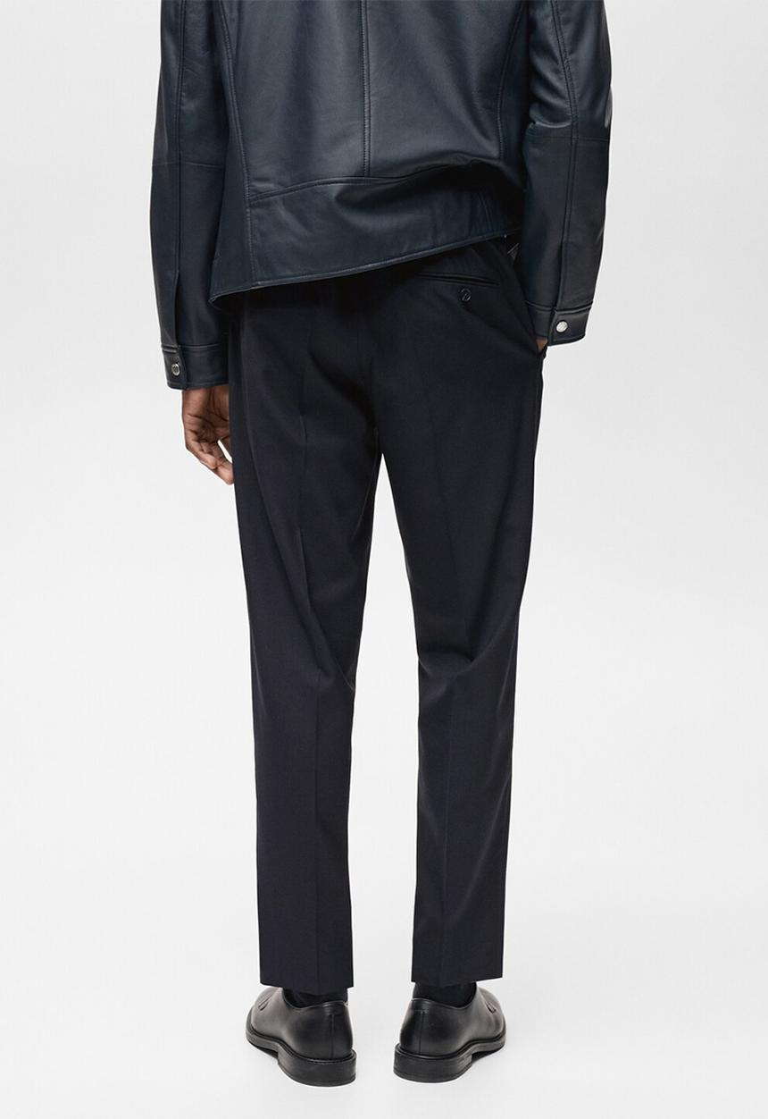 MANGO - Trousers tropical - navy blue