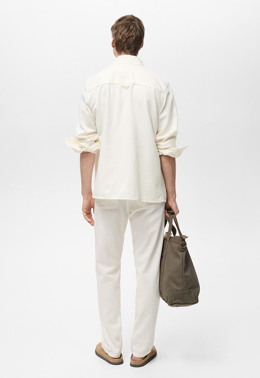 MANGO - Overshirt jay - offwhite 