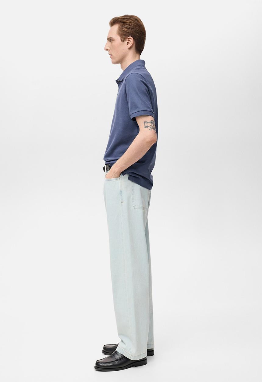 MANGO - Poloshirt rea - whitish-blue
