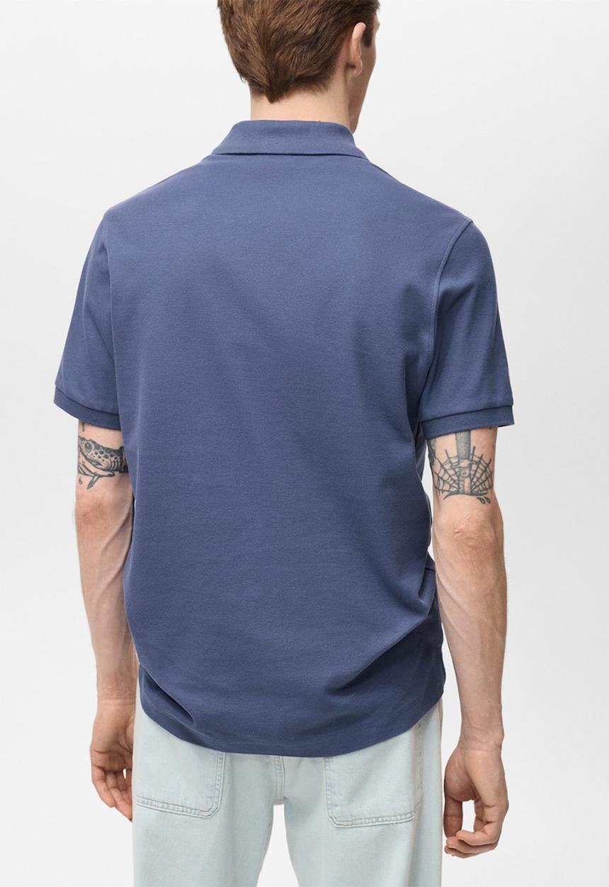 MANGO - Poloshirt rea - whitish-blue
