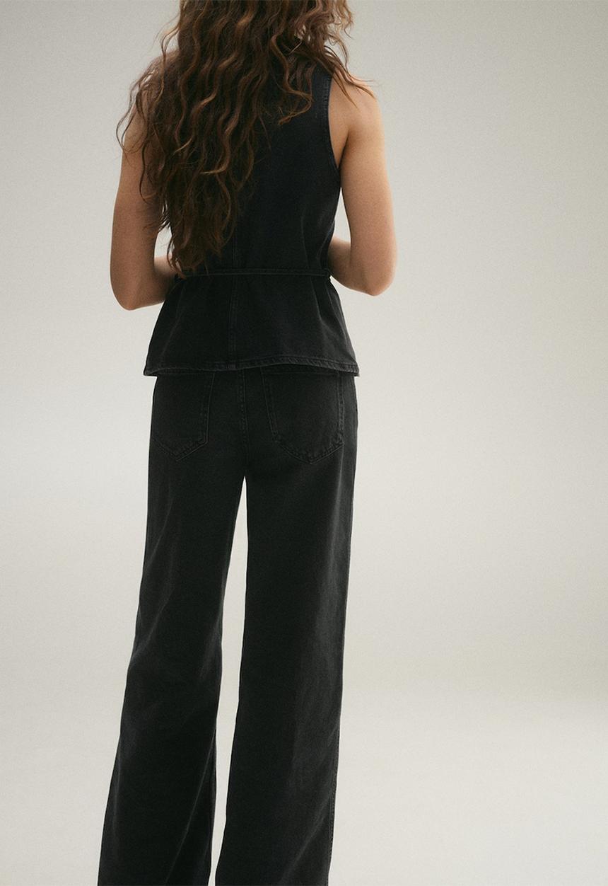 MANGO - Jeans Daphne - Open Gray