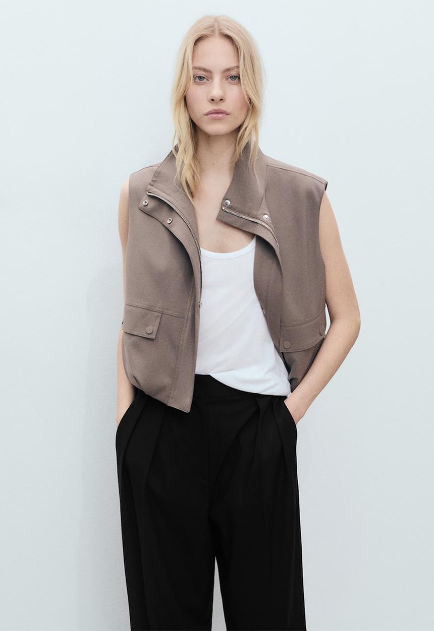 MANGO - Trousers Gabi - Black