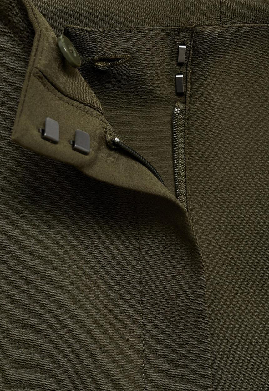 MANGO - Trousers Botones - Beige/Khaki
