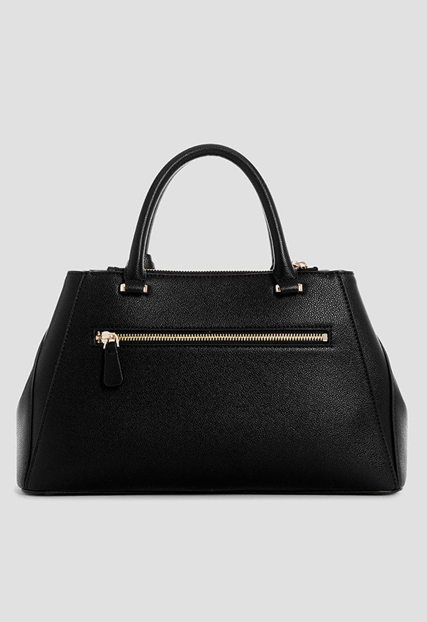 GUESS - Nastra society satchel tote bag -black