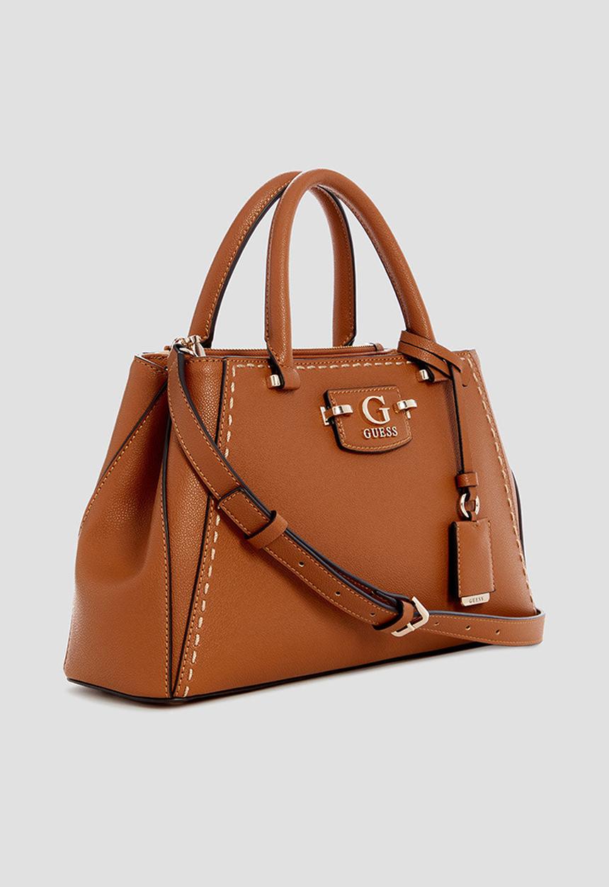 GUESS - Nastra society satchel - caramel