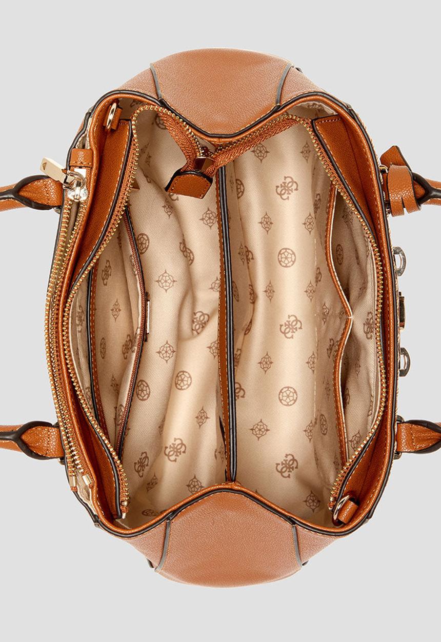 GUESS - Nastra society satchel - caramel
