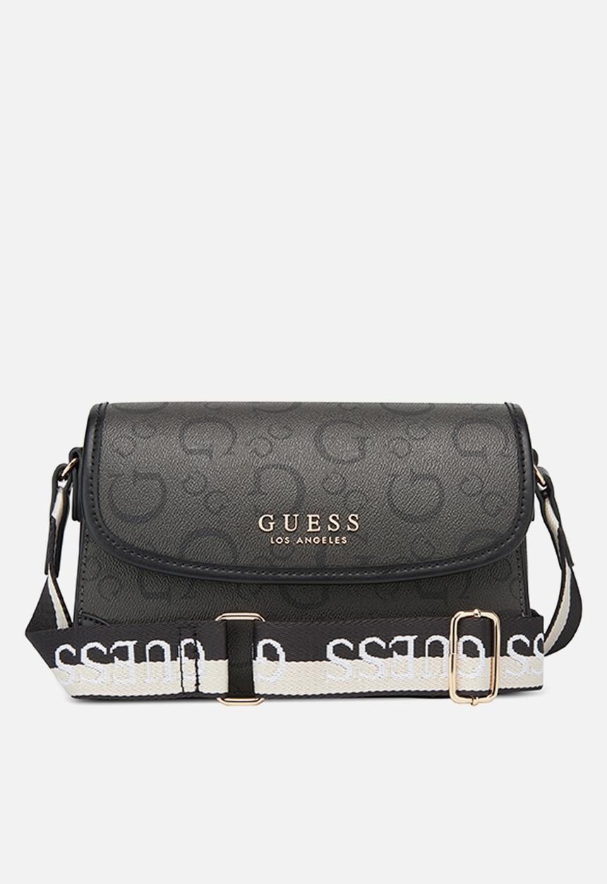 GUESS - Nichole flap cross-body bag - coal