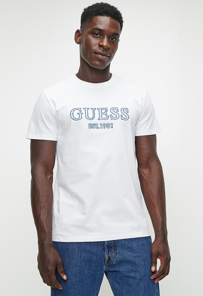 GUESS - Short sleeve cn guess embro tee - pure white	