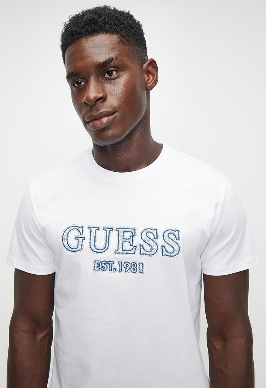 GUESS - Short sleeve cn guess embro tee - pure white	