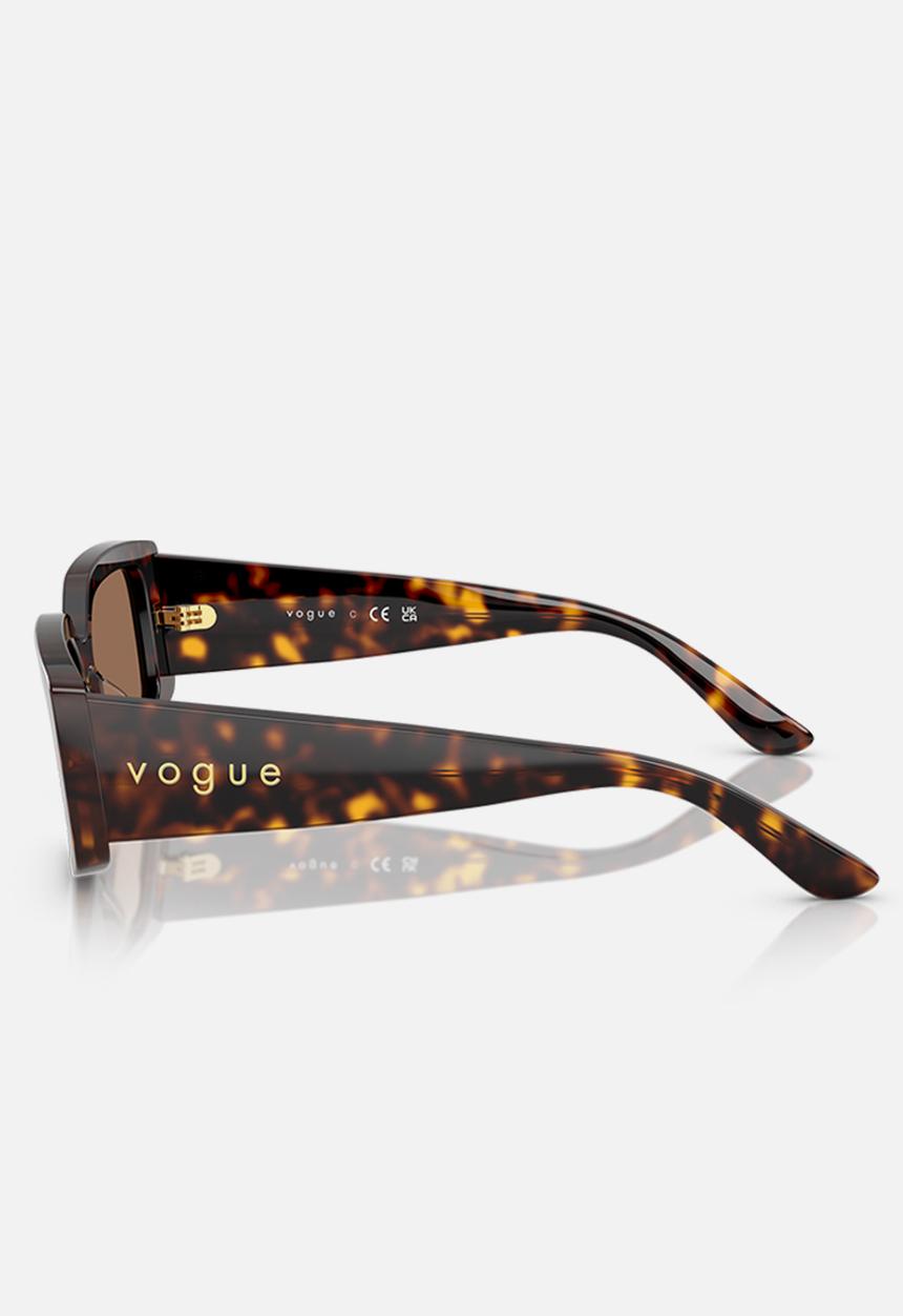 Vogue Eyewear - Vogue Rectangle - Dark Havana-Brown