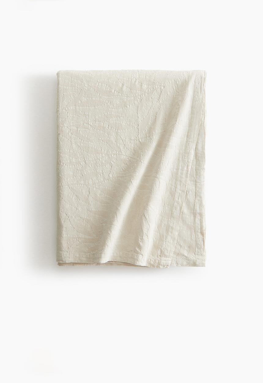 H&M - Jacquard-weave tablecloth - light beige