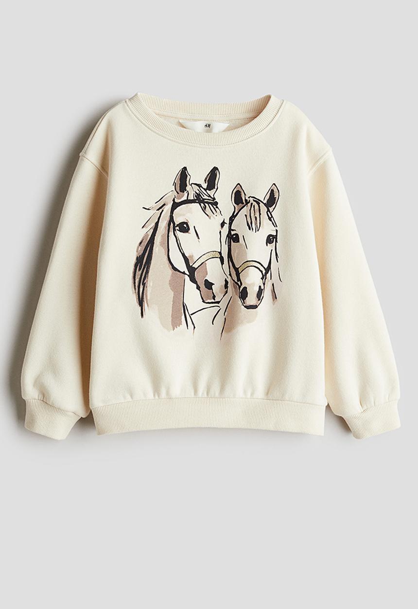 H&M - Sweatshirt - cream horses
