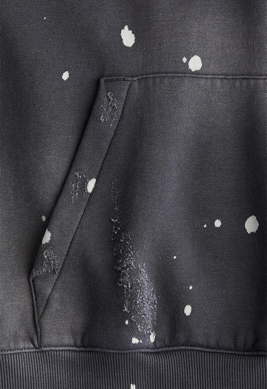 H&M - Hoodie - dark grey splatter