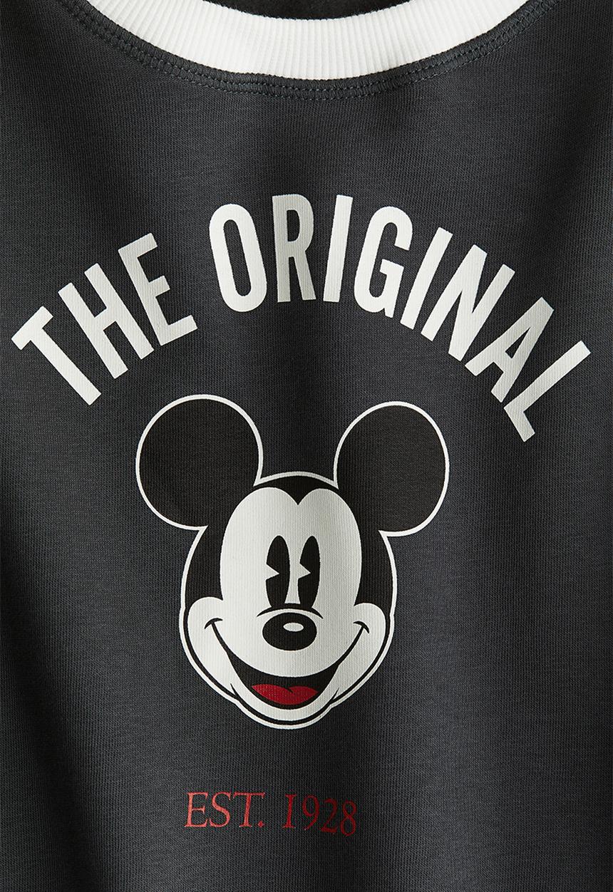 H&M - Print-motif sweatshirt - dark grey mickey mouse 