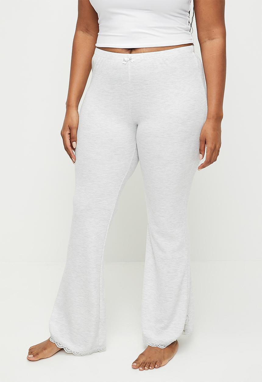 Cotton On - Plus Waffle Lace Flare - Light Grey Marle