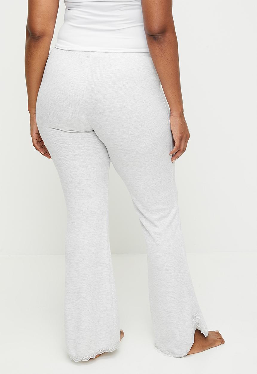 Cotton On - Plus Waffle Lace Flare - Light Grey Marle