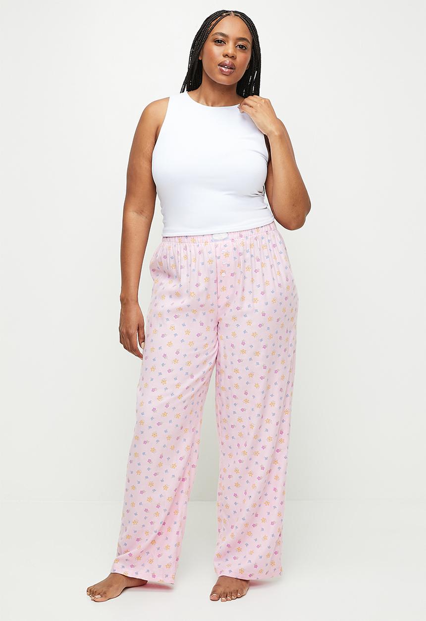 Cotton On - Plus Flannel Wide Leg Pant - French Fairytale Lotti Ditsy