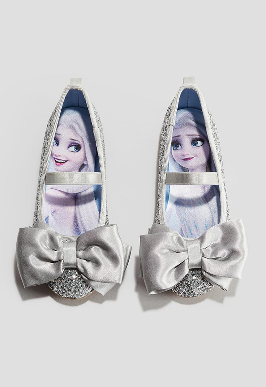 H&M - Glittery ballet pumps - silver-coloured frozen