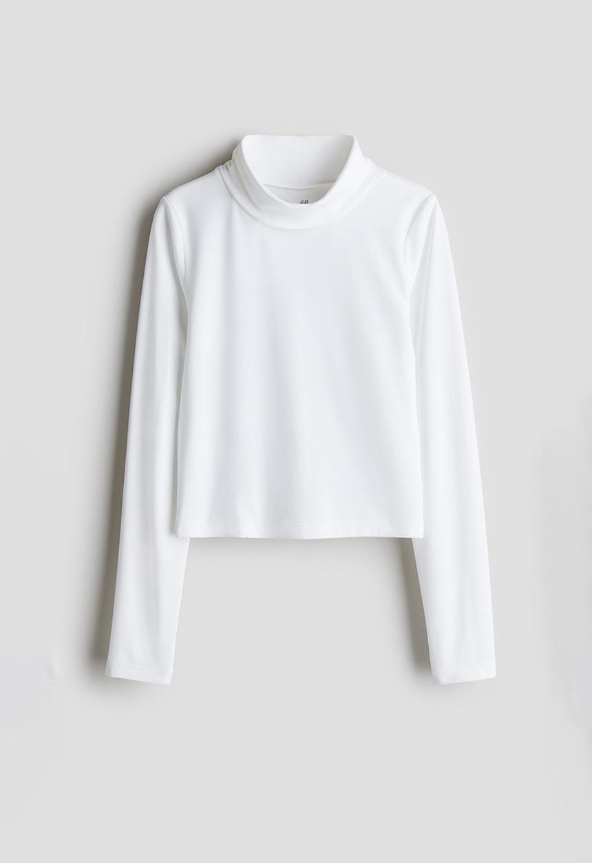 H&M - Turtleneck top - white