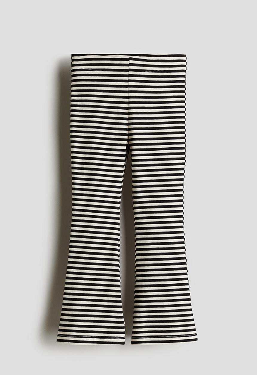 H&M - Flared leggings - black striped