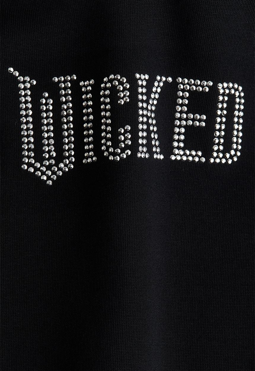H&M - Oversized printed hoodie - black wicked