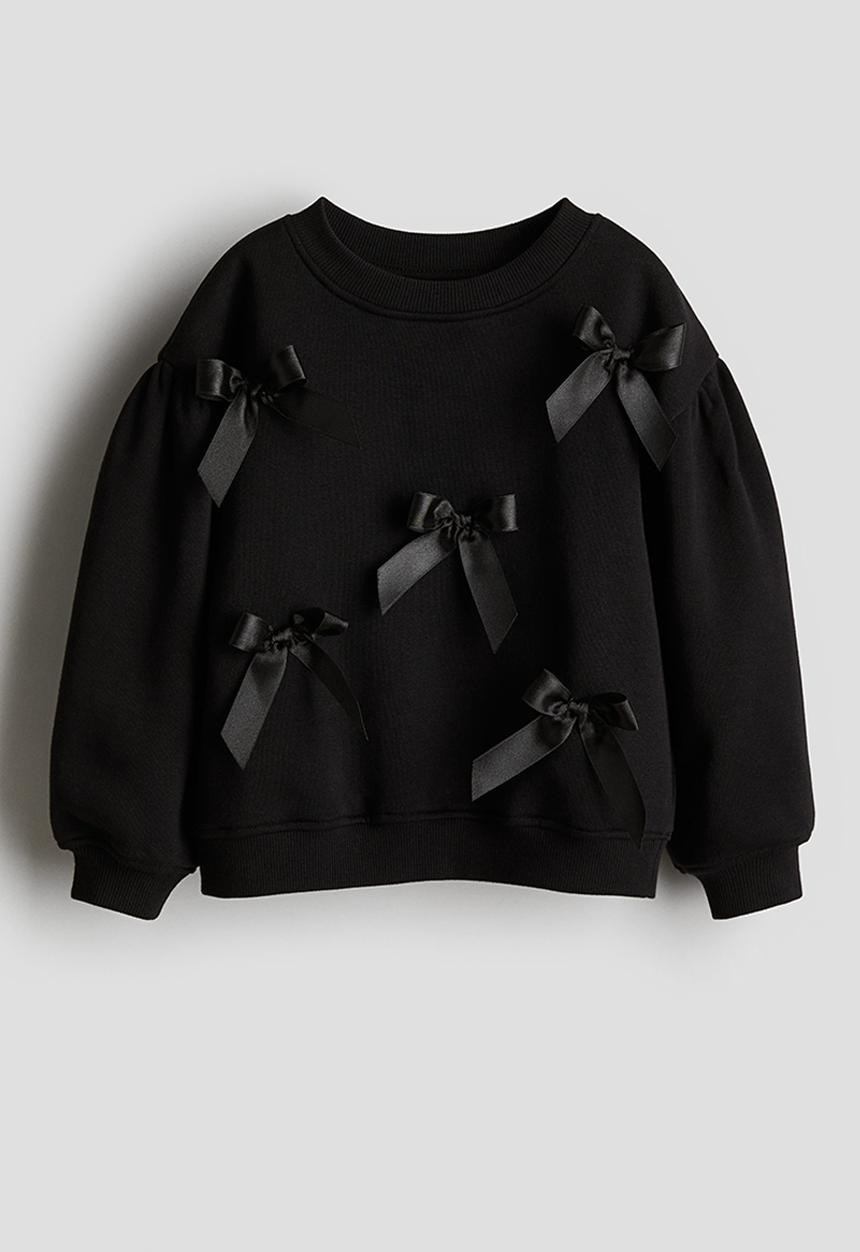 H&M - Flounce-trimmed sweatshirt - black