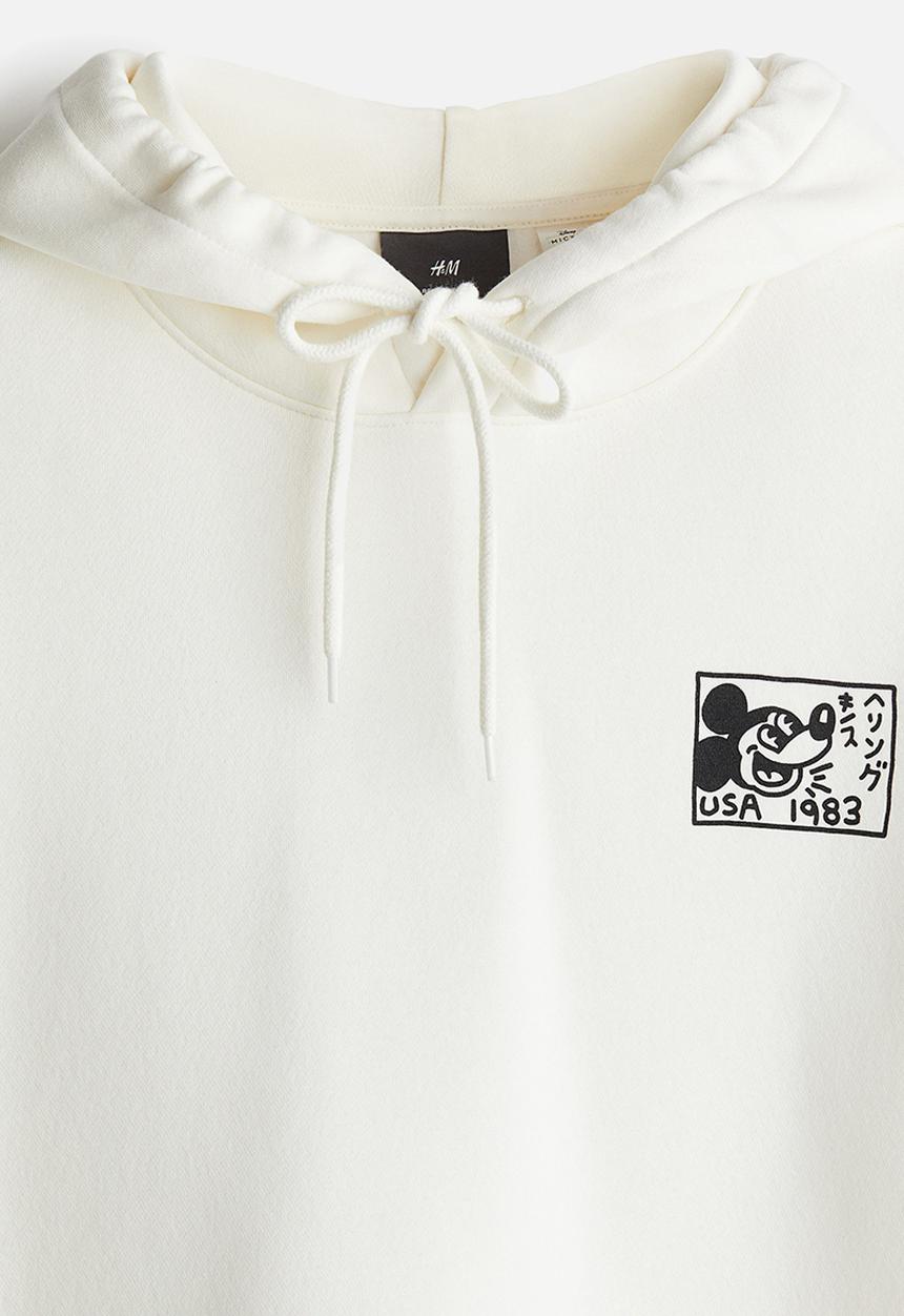 Regular fit hoodie - white/mickey mouse - 0846933165