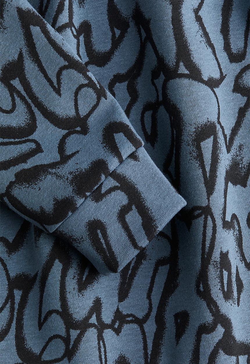 H&M - Printed hoodie - blue patterned