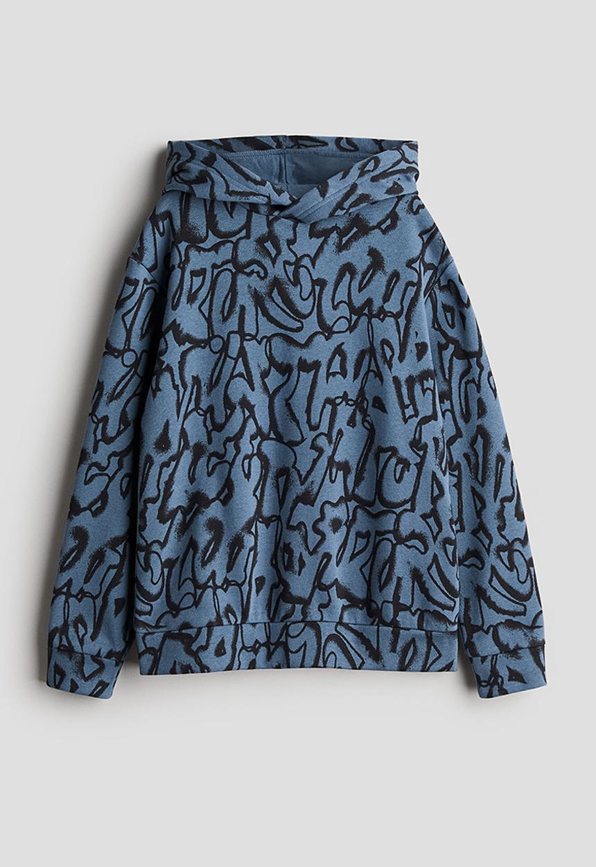 H&M - Printed hoodie - blue patterned