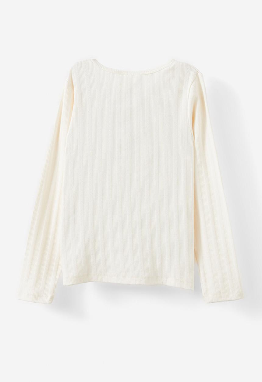 Cotton On - Jade crew - dark vanilla/bow
